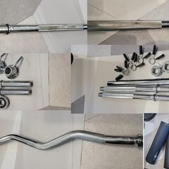 【総額95,000円相当】ウエイトプレート、バー、ベンチ、プレートラックの画像