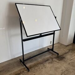 キャスター付き 両面回転式ホワイトボード 横120cm × 縦90cmの画像