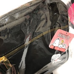スヌーピー　ポシェット　黒の画像