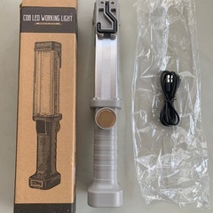 COB LED ワーキングライト 懐中電灯 アウトドア キャンプ 車 整備 災害時 非常時 防災グッズ 照射 スマホ 充電 モバイルバッテリー ハンディ フック マグネット ハンディライト 引っ掛け USB Type-A microUSB border BIT-010の画像