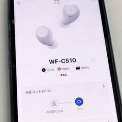 【良品】SONY WF-C510/YY2982/ワイヤレスイヤホン/ホワイトの画像