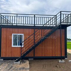 4×6ｍ 屋上デッキ付き ポーチ付きコンテナハウス 事務所や店舗にも 住めるｸｵﾘﾃｨの画像
