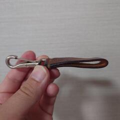 真鍮製アンカー型チャーム レザーキーホルダーセットの画像