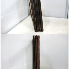 大正ガラス　木枠　小窓　高さ44×幅55㎝　4枚セット　硝子　建具　建材　リノベーション　大正ロマン　レトロ　リフォーム　アンティークの画像