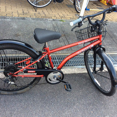★ アサヒ 24インチ 赤 自転車  変速ありの画像