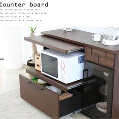 大特価‼️キッチンカウンター カウンターテーブル カップボード レンジ台の画像