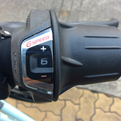 ★ 中古 26インチ 変速あり 自転車 水色 の画像