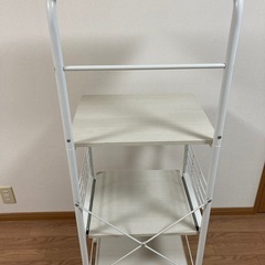 【美品】ニトリ レンジラック レンジ台 ホワイトの画像