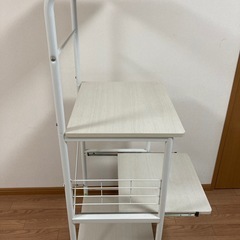 【美品】ニトリ レンジラック レンジ台 ホワイトの画像