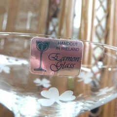 EAMON GLASS アイルランド キャンドルホルダー ペア ローソクスタンド 切子 ハンドカット グラス インテリア オブジェ 札幌市 屯田店の画像