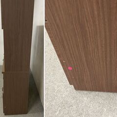 ニトリ キッチンボード エトナ 幅120cm 耐震ロック フルスライドレール ミドルブラウン レンジ台 食器棚 中古家具 店頭引取歓迎 R9928の画像