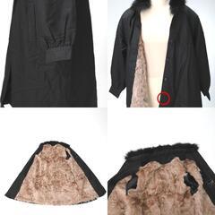 ファーコート  その他アウター ブラック  Fur Court  ラビットファーの画像