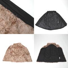 ファーコート  その他アウター ブラック  Fur Court  ラビットファーの画像