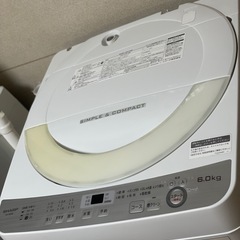 送料・設置込み可　洗濯機　6kg SHARP 2018年【分解クリーニング済み】の画像