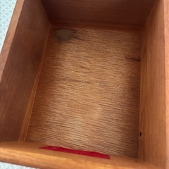 アンティーク和風な木製持ち手付き引き出し2段箱　手提げ箱　お裁縫箱？小物入れ？の画像