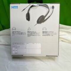 未使用未開封品！ロジクール ヘッドセット H111r ステレオ 3.5mm接続 ヘッドフォンマイク@Y7の画像
