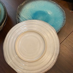 美濃焼/均窯スカイ変形9.0大皿　３枚の画像