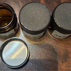 新品未使用 生活の木 茶色ガラスクリーム容器 25ml 3個セット④の画像