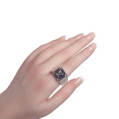 ルイヴィトン M62487 リング・指輪 シルバー  LOUIS VUITTON シグネットリング モノグラムの画像