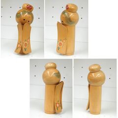 創作こけし 永一 約22cm 振袖 少女 お団子 着物こけし 近代こけし 木製 和風 伝統工芸 昭和レトロ 札幌市 清田区 平岡の画像