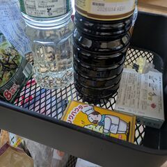 ニトリ キッチンワゴン レギュラーサイズ (ブラック)【スチールワゴン トロリ4】の画像