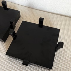 和風　漆器風脚付菓子器？約18.5×18.5cm　高さ約7cmお正月にお寿司にもの画像