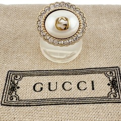 グッチ  リング・指輪 ゴールド  GUCCI フラワーリング GG Sサイズの画像