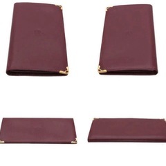 【出品最終週価格】美品　カルティエ 薄型長財布 ボルドー レザー　定番　超美品　バーガンディレザー長財布　本革　二つ折り長財布の画像