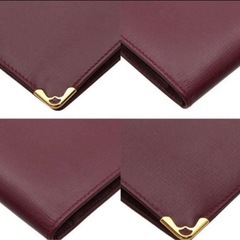 【出品最終週価格】美品　カルティエ 薄型長財布 ボルドー レザー　定番　超美品　バーガンディレザー長財布　本革　二つ折り長財布の画像