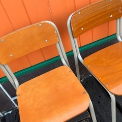 学校 椅子 学習椅子 一脚1500円 レトロ ガーデニングなどお好きな方にもの画像