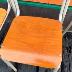 学校 椅子 学習椅子 一脚1500円 レトロ ガーデニングなどお好きな方にもの画像