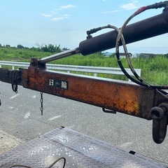 日輪　林内車 ウインチ　ディーゼル　10馬力　運搬車　荷台　吊り上げ　集材機 木材運搬車　林内作業車 クローラー　クレーン　油圧　ヤンマー　セル　積載1500Kg 宮崎　簡易始動動画ありの画像