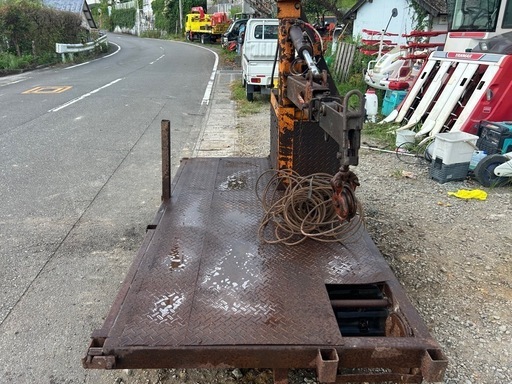 日輪林内車 ウインチディーゼル10馬力運搬車荷台吊り上げ集材機 木材