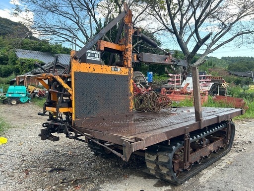 宮崎　日輪　林内車 ウインチ　ディーゼル　10馬力　集材機 木材運搬車　動画あり 日輪林内車 ウインチディーゼル10馬力運搬車荷台吊り上げ集材機