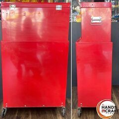 【引き取り限定】【中古品】メーカー不明 型番不明 ロールキャブ 工具箱 道具箱 ツールボックス <上部>W:約60cm×D:約26cm×H:約34cm <下部>W:約61.5cm×D:約33cm×H:約74.5cmの画像