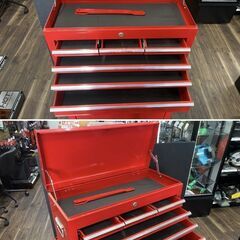 【引き取り限定】【中古品】メーカー不明 型番不明 ロールキャブ 工具箱 道具箱 ツールボックス <上部>W:約60cm×D:約26cm×H:約34cm <下部>W:約61.5cm×D:約33cm×H:約74.5cmの画像