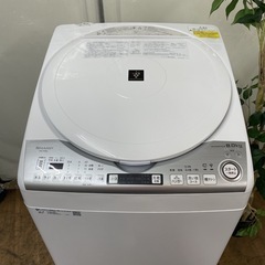 R340 ☀️ ジモティー限定特別価格！ プラズマクラスター搭載！SHARP 洗濯乾燥機 （洗濯：8.0㎏ 乾燥：4.5㎏）19年製 ES-TX8D ⭐ 動作確認済 ⭐ クリーニング済の画像