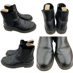 現状品 Dr.Martens ドクターマーチン QUAD PLATFORM CHELSEA　チェルシーブーツ　サイドゴア　厚底 VEGAN 2976  26 ブラック ユニセックス [1000025421308]の画像