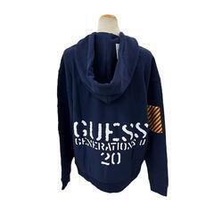 186004 新品未使用 GENERATIONS x GUESSコラボ パーカー M ネイビー コットン/ポリエステル メンズ [240812HM220204]の画像