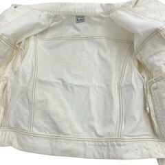 186004 新品未使用 Lee リー デニムジャケット S 白 コットン レディース [1000025358659]の画像