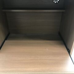 【ｼﾞｬﾝｸﾞﾙｼﾞｬﾝｸﾞﾙ金沢店】  食器棚  ダークブラウン/木目調 W60×D40×H89 クリーニング済み												の画像