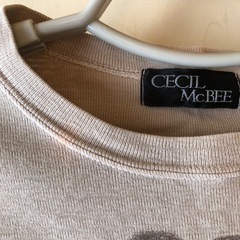 CECIL McBEE ベージュ プリントTシャツ Mの画像