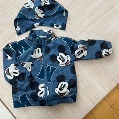 ★H＆M★ディズニー ミッキーマウス フーデッドジャケット 90cm 羽織りの画像