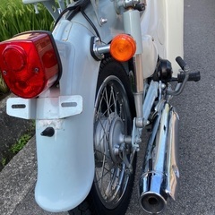 ☆ 即乗り　美車　ホンダ　リトルカブ　ＰＧＭーFI    セル付き　４速　プコブルー　走行 10408Ｋ  キック　セル1 回始動　女性１オーナー　登録できますの画像