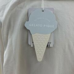 186000 新品未使用 gelato pique ジェラートピケ BEARandCAKEワンポイントワンピース 白 コットン/レーヨン/ポリウレタン レディース [1000025398266]の画像