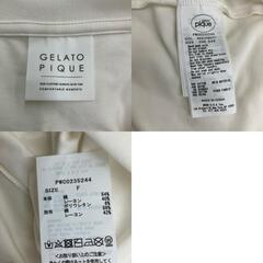 186000 新品未使用 gelato pique ジェラートピケ BEARandCAKEワンポイントワンピース 白 コットン/レーヨン/ポリウレタン レディース [1000025398266]の画像
