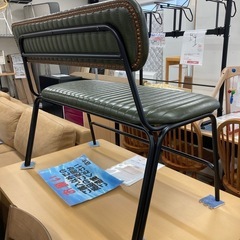 ★北九州、福岡市周辺配送可【マナベ家具】背付きベンチ　LaLa　レトロデザイン　ダイニングチェア　今年4月購入　💳自社配送時🌟代引き可💳※現金、クレジット、スマホ決済対応※ 【配送希望は要決済前問い合わせ】の画像