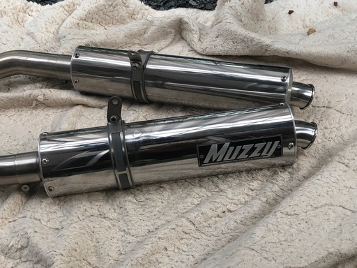 ZZＲ1400用ツインマフラー、ストレートタイプ