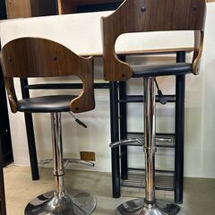 【リサイクルストアスターズ城西店】 【中古品】カウンターテーブル＆カウンターチェア2脚の画像