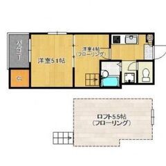 🏡敷金0円　ロフト付き　設備充実　珍しい2Kタイプアパート　博多区美野島🏡 - 福岡市